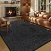 Persian American Black Carpet Large Area Living Room Decoration Home Retro Ethnic Bedroom Rug Cloakroom Lounge Soft Mat Washable