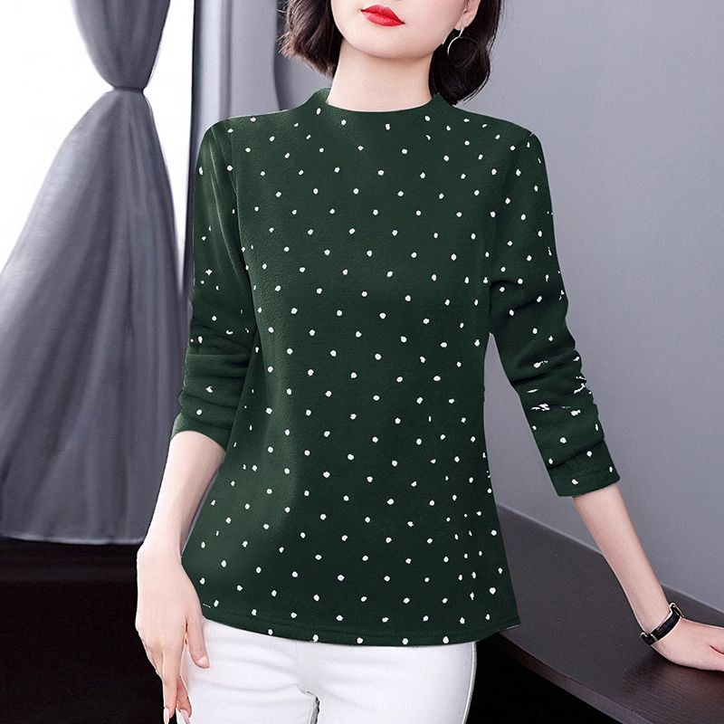 Women S Plus Size Long Sleeve Thermal T Shirt For Middle Aged Mom Warm Casual