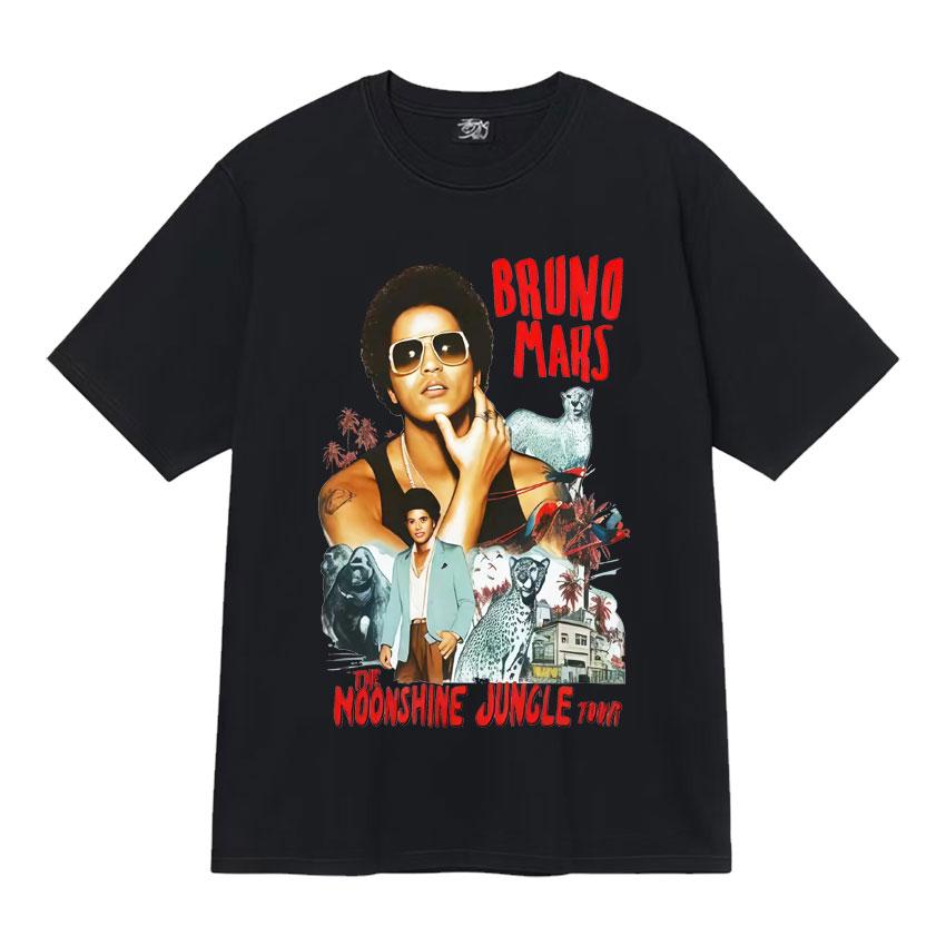 Singer Bruno Mars k Magic Tour Fashion Print T Shirts Hipster Unisexs Women Hip Hop Tshirts Casual Unisex Humor Cotton Tee Shirt