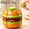 Burger Fidget Spinner Toy 1D Hamburger Press Bubble Gyro Ball Decompression Stress Relief Toy for Adults