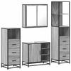 VidaXL Ensemble de meubles de salle de bain 4 pcs sonoma gris, armoire de salle de bain, armoire de rangement de toilette, 3301268