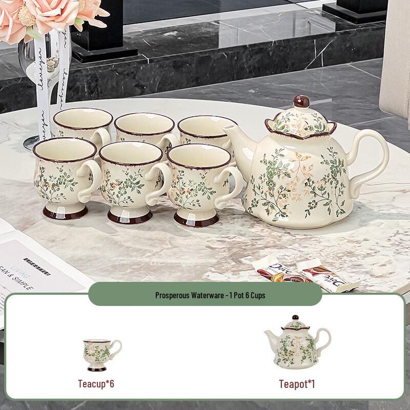 Prosperous Flower Automatic Teapot Gift Set