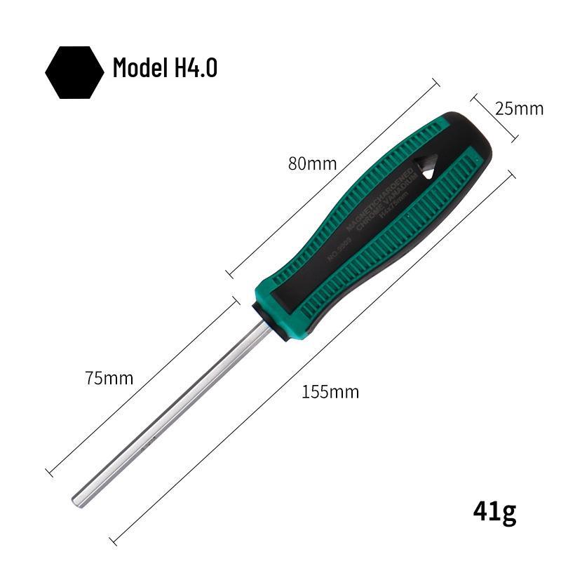 Magnetic Hex Key Screwdriver Set: Sizes H2-H8, Straight Shank