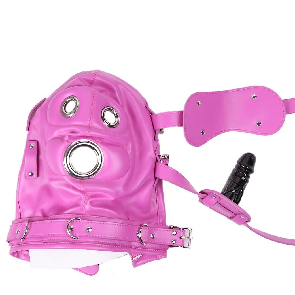 VaHppy Role Play Dog Slave SM BDSM 3 Colours Includes Dildo Gag Sex Toys for Couples Removable Eye and Mouth Cover