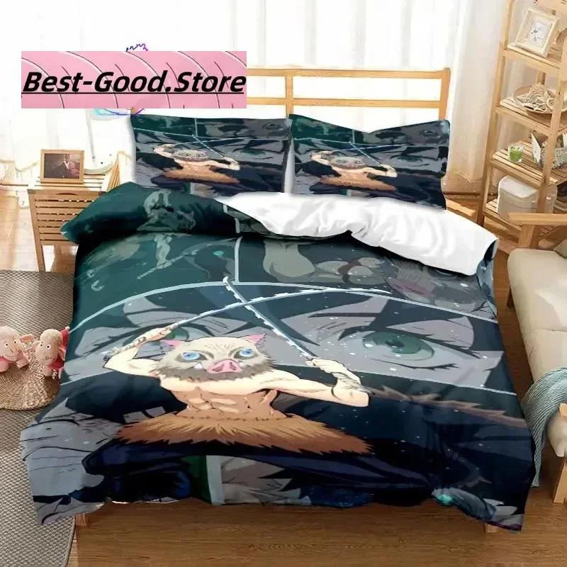 Hashibira Inosuke Anime Demon Slayer Set Biancheria da Letto Singolo Twin Full Queen King Size Set Letto Adulto Bambino Camera da Letto Stampa 3D