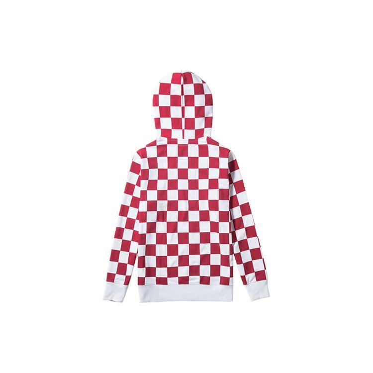 Vans Exclusive Checkerboard Hoodie Men Hoodie Red White VN0A4URI0PZ