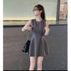 French little black dress new fashion pure desire fungus edge sexy hip-wrapped split dress birthday party dress dress