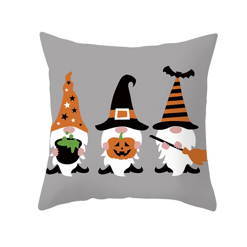 New Halloween Cushion Cover Home Gift Sofa Cushion Peach Leather Velvet Car Bedside Pillow Cover