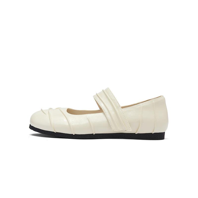Augustine Mary Jane shallow mouth single shoes 2025 new casual shoes soft sole single shoes with skirt beautiful small leather shoes