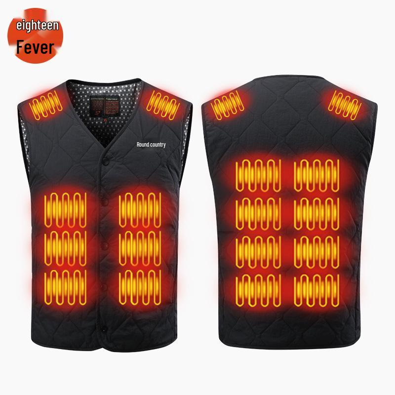 Smart Heated Vest - USB Charged Graphene Heating with Constant Temperature Cotton Gilet