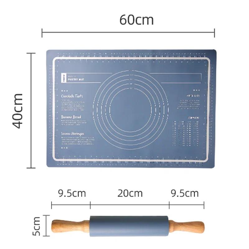 Bakeware Table Mats Pad Sheet, Kitchen Cooking Grill Gadgets, Pizza Cake Dough Maker, Kneading Dough Mat, Silicone Baking Mat