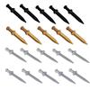 Mittelalterliche Bausteine Waffen Figur Soldat Zubehör Bogen Speer Armbrust Axt Helm Schulterrüstung Baustein Geschenk Spielzeug DIY X011
