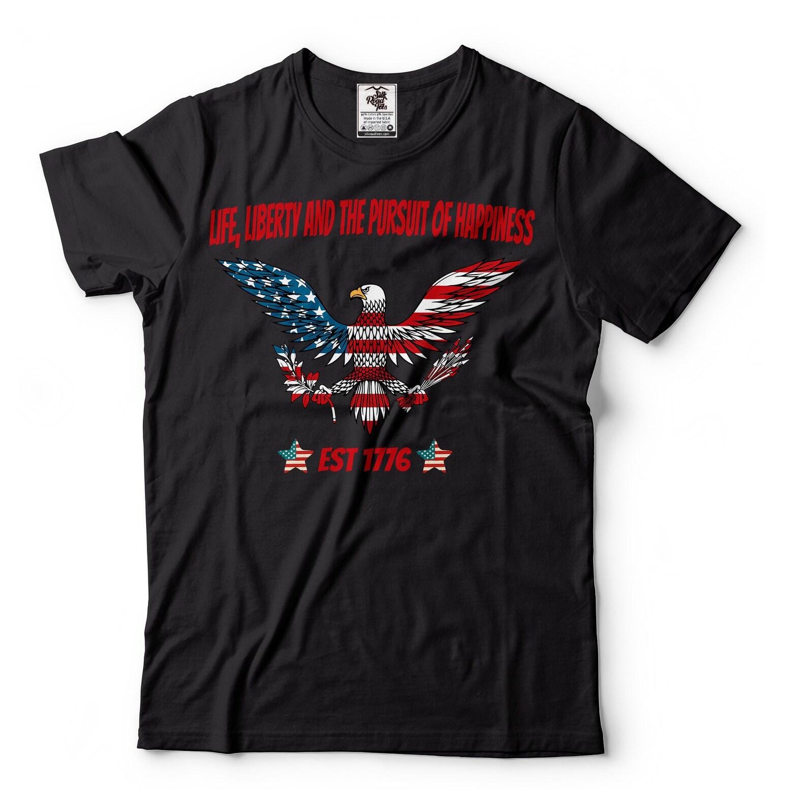 American Eagle USA Flag Shirt: Patriotic Independence Day Tee 3XL