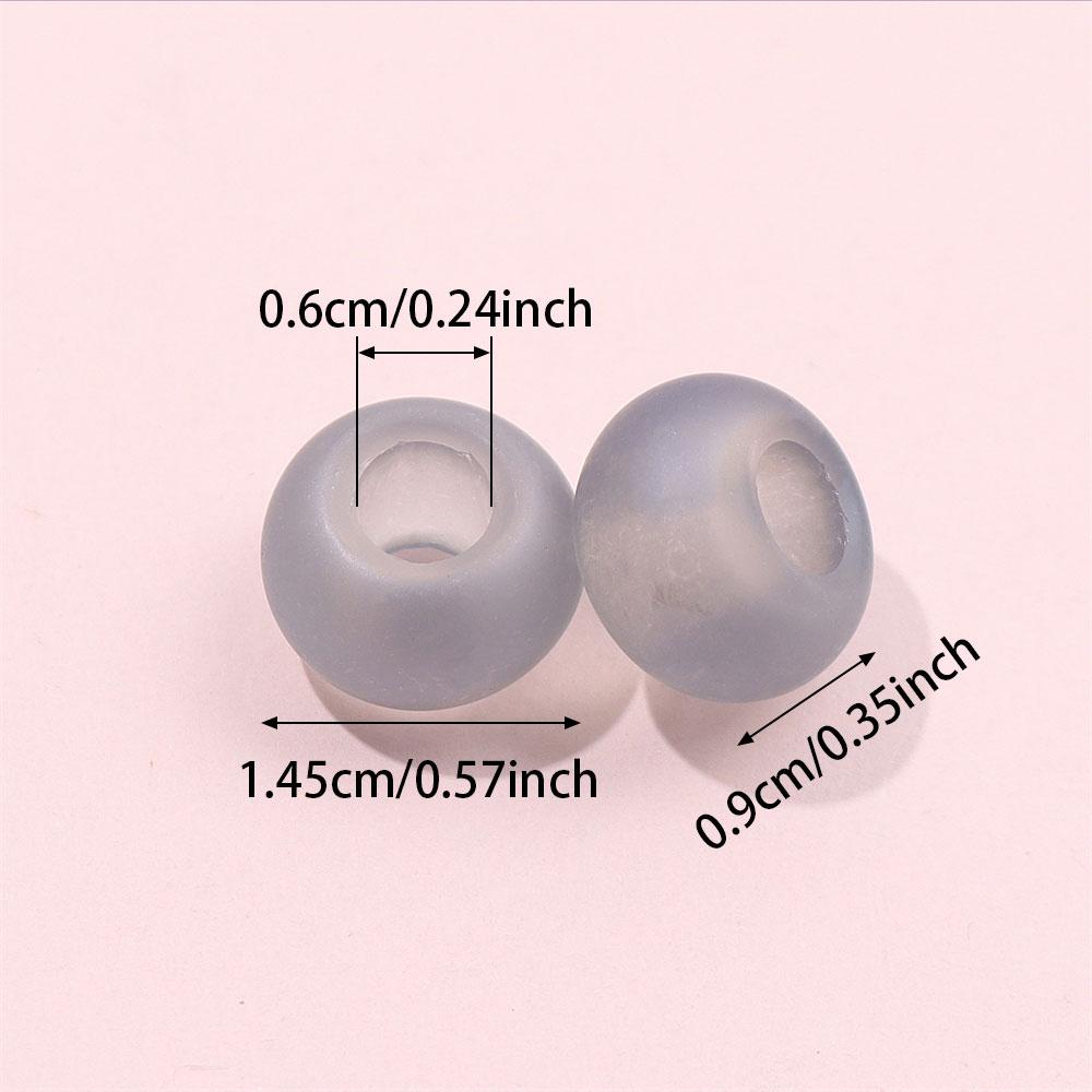 30/50/100ks 14mm velký otvor skleněná evropská korálek průhledná podložka volně rozložený korálek DIY výroba šperků řemesla DIY