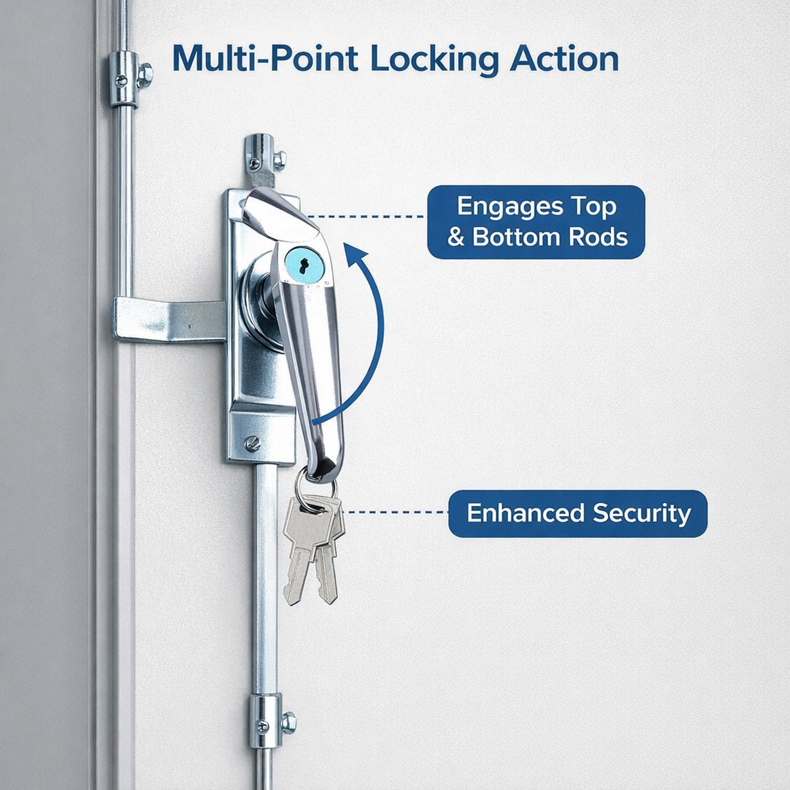 

Cabinet Door Handle Locks, Sturdy Thick Waterproof Easy Installation Secure with Keys, Hardware for Furniture Distribution Box