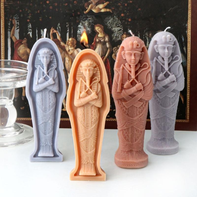 3D Mummy Candle Crafting Mold Gypsum Ornament Mould Home Decoration Molds Handmade Jewelry for Aromatherapy Enthusiasts