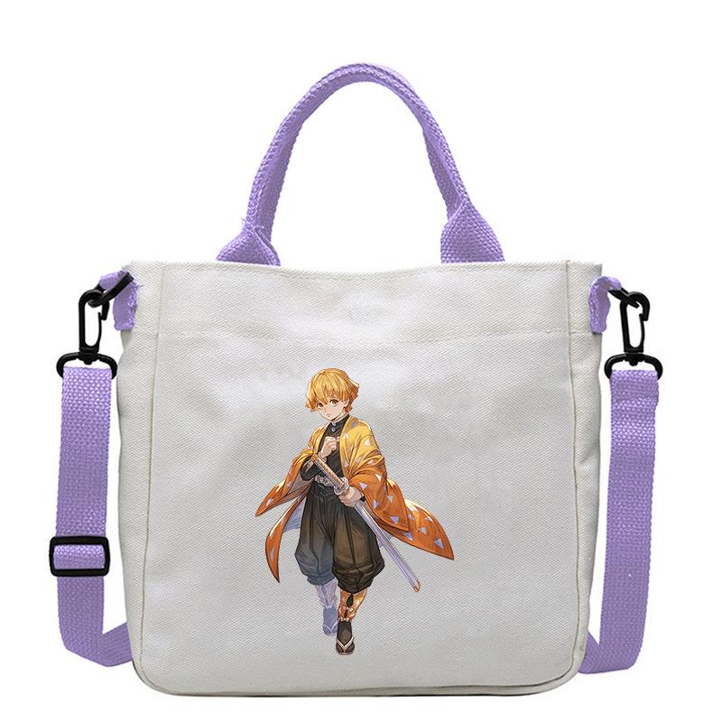 Japan Cartoon Comics Zenitsu Agatsuma Bedruckte Canvas Tasche Umhängetasche Tragetasche 7551