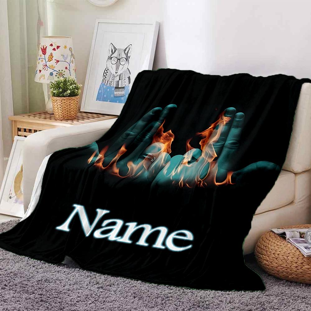 Customiz Name Personality Jul rapper Blanket Soft &Warm Sofa Office Bed Travel Lunch Break Blanket, Gift Suitable All Seasons