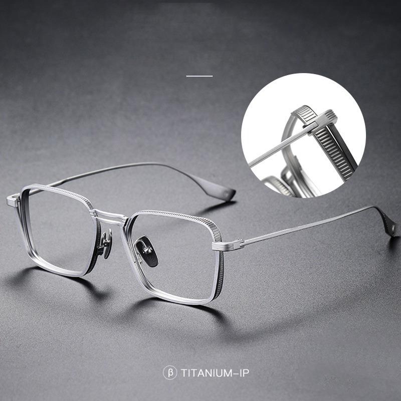 Retro Square Prescription Glasses Frame for Men Women Pure Titanium Fashion Anti Blue Light Optical Glasses Brand Designer Spectacles
