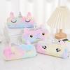 WTEMPO Autumn Winter Soft Short Plush Cute Octagonal Zipper Pen Cases Makeup Storage Bags Graduation Season Back-to-school Season Gifts