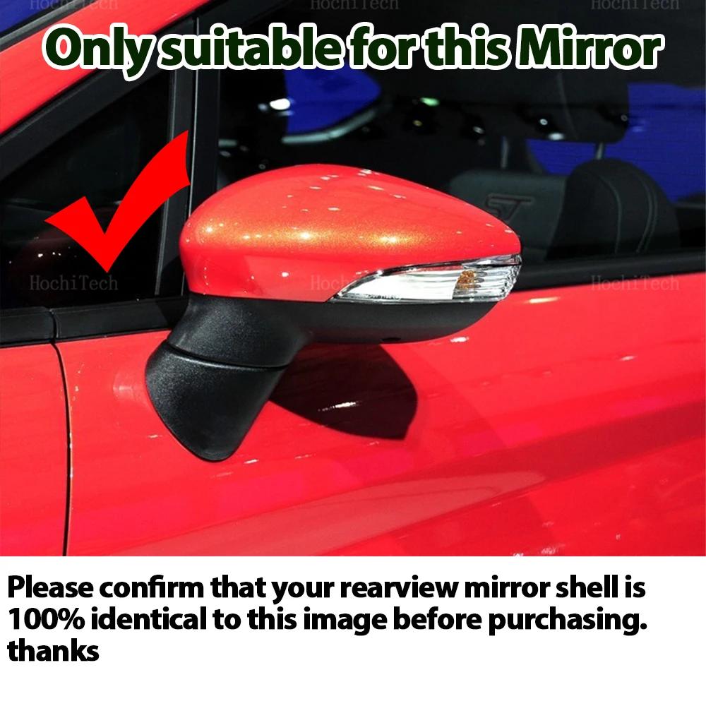 High Quality Replacement Carbon Fiber Pattern or Black Rearview Side Mirror Cover Caps for Ford Fiesta MK7 2008-2019