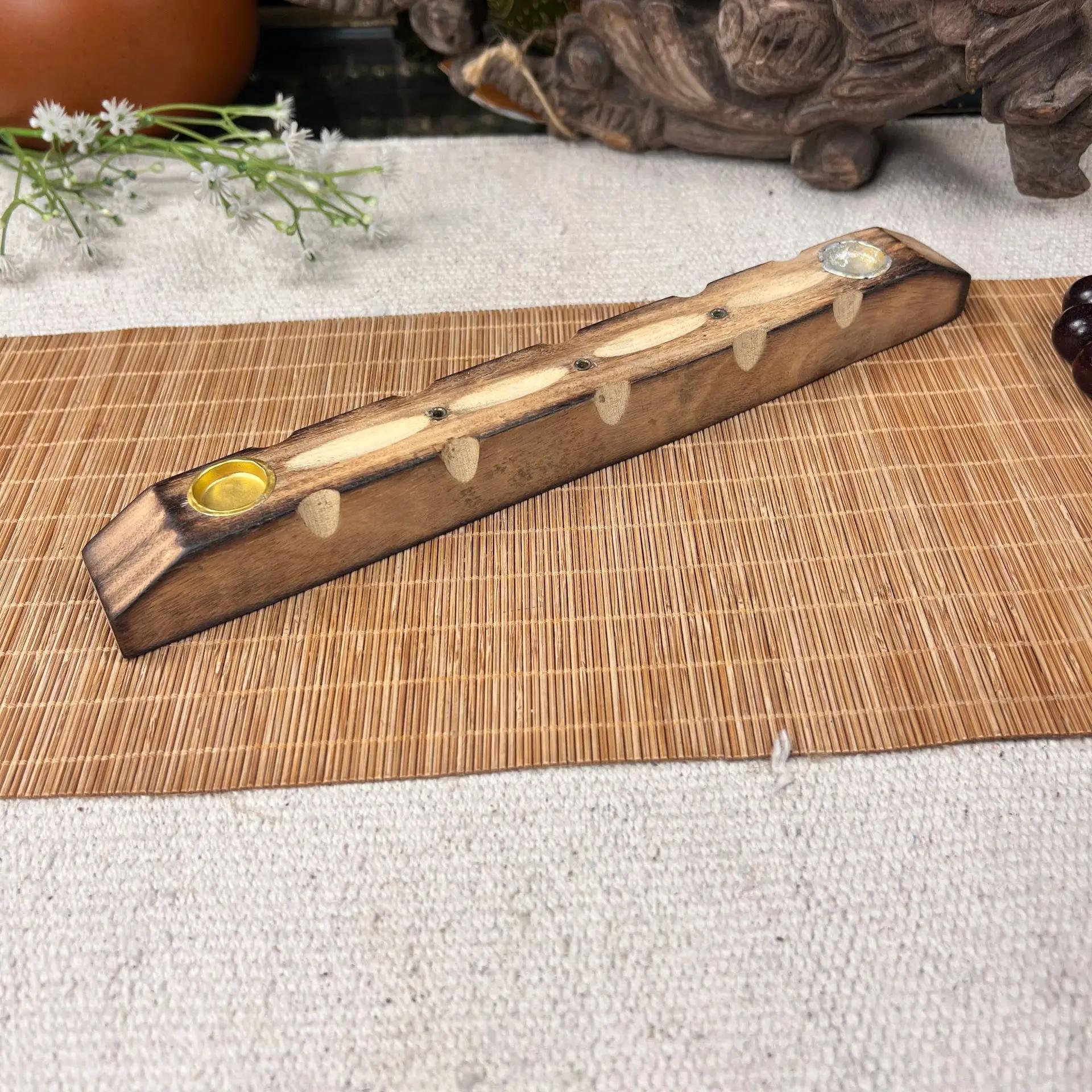 

Indian Tapered Incense Joss Stick Incense Holder/Creative Wooden CenserTemple Worship Buddha Household Indoor Incense Pomander