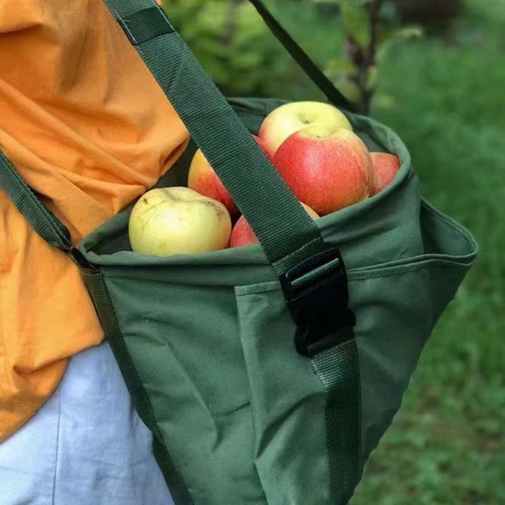 Portable Large Harvesting Pouch Adjustable Foldable Foraging Apron Fruits Picking Bag  Mushroom