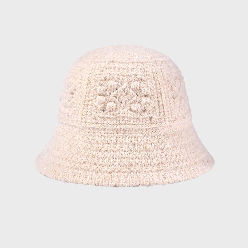 Women Fisherman Hat Autumn Winter Knitted Basin Hat