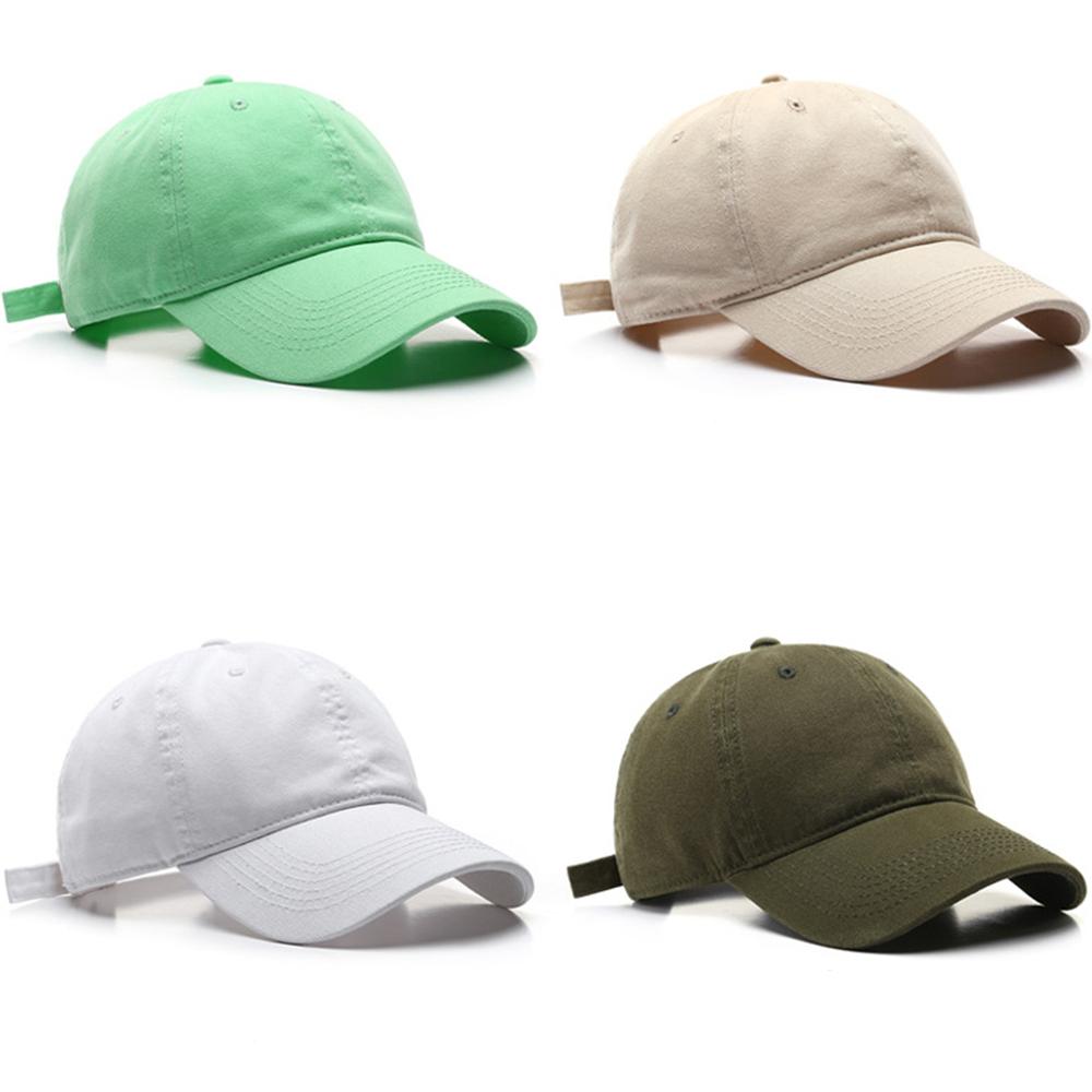 12 Color Korean Style Japanese Style Washed Curved Brim Cotton Peaked Cap For Men Solid Color Women's Sun Protection Sunshade Baseball Cap
