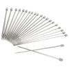22 Pcs 25cm Length Straight Single Pointed Needles Metal Knitting Needles  For Socks Knitting