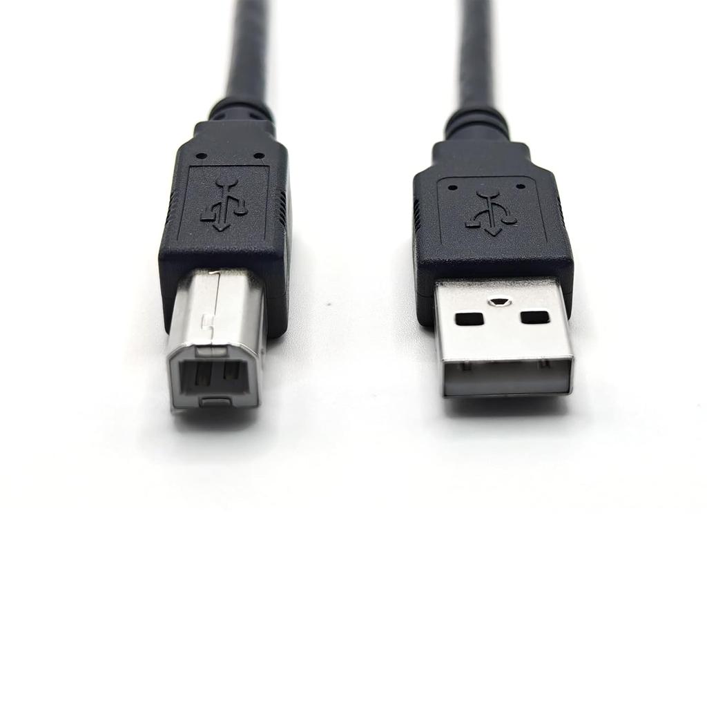 Delca USB 2.0 Printer Cable, 5.3 Feet (1.6 Meters), Black, Compatible with Canon, Brother, Epson, Samsung, HP, Dell & More