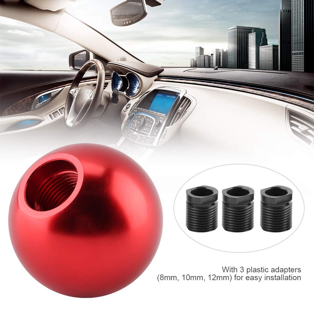EBTOOLS Car Gear Shift Knob, Universal Manual Knob Circular Spherical (Red)