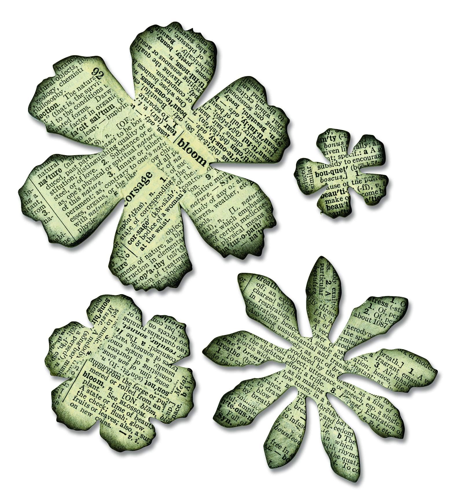 

Sizzix Bigz Tattered Florals Cutting Die by Tim Holtz Authentic Japanese Product [656640]