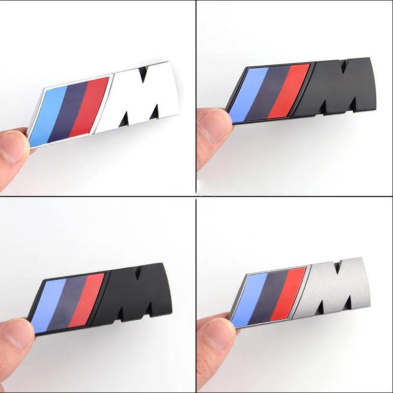 For BMW CBMW M Performance 3D Emblem ABS Glossy Black Front Grille & Rear Trunk Badge Sticker for M3 M5 X3 X5 Models Car Styling Upgrade