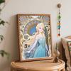 Disney oil painting handmade diy Elsa art Nouveau princess portrait gifts home decorations