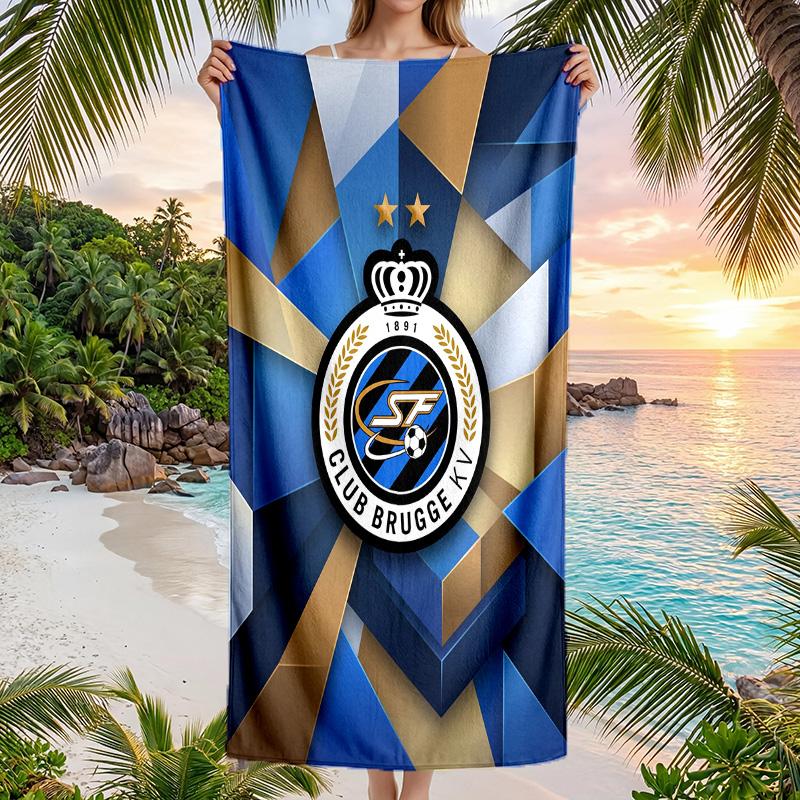 Club Brugge FC Print Quick Dry Beach Towel Microfiber Absorbent Portable Travel Swimming Towel
