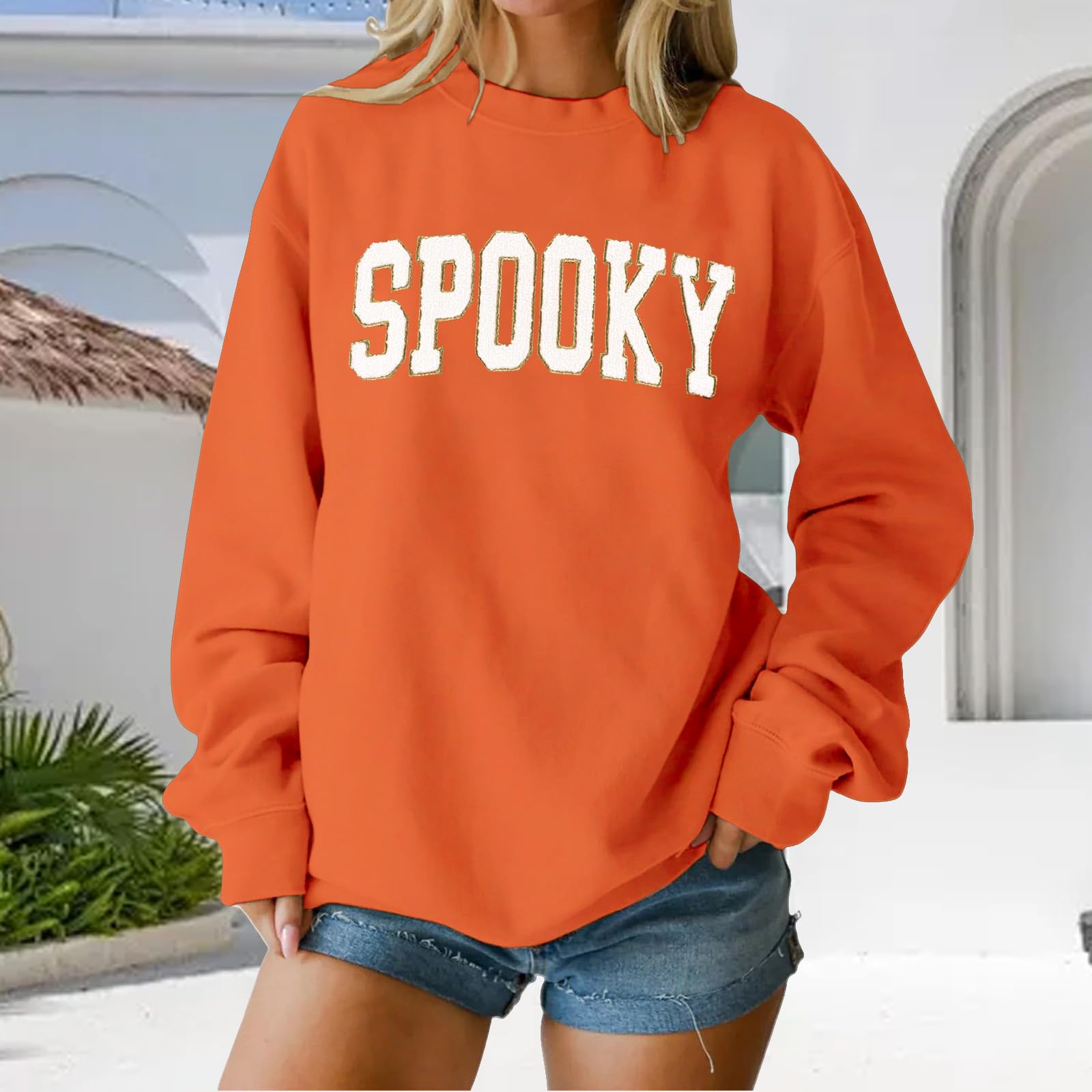 

Женские топы с круглым вырезом и принтом из хлопка, повседневная мода, длинный рукав, пуловер, топ, блузка XL белый