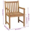 Garden Chairs 4 Pcs with Beige Cushions Solid Teak Wood