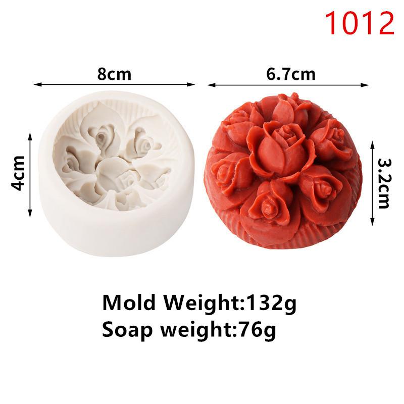 3D Peony Rose Silicone Soap Mold DIY Handmade Creative Flower Aromatherapy Plaster Resin Soap Making Supplies Kit Home Gifts