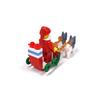 Compatible Christmas Sleigh Santa Husky Mosaic Small Particle Building Block Toy