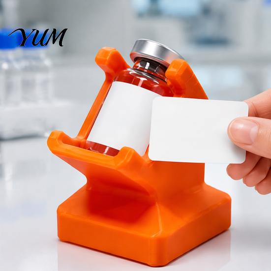 Manual Label Applicator 1/2Pcs Vial Tool for 3ML/10ML Vials, Bottle Labeling Positioning Alignment Tool, Sticker Application Tilted Desktop Stand DIY