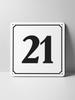 Metal Sign Black House Number On White Background Outdoor Wall Art Decor