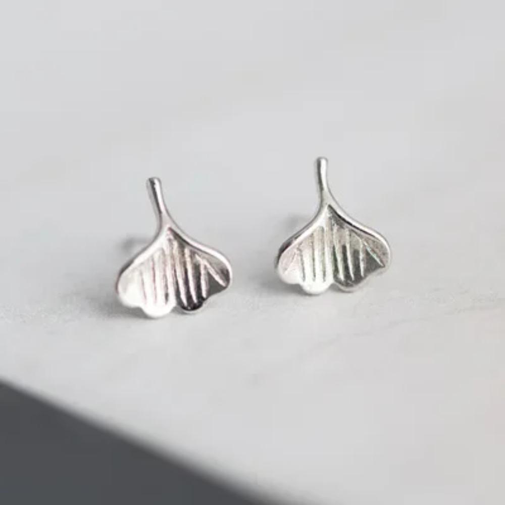 Silver Plated Korean Style Stud Earrings for Women Creative Ear Hole Design Allergy Free Fine Jewelry Accessories
