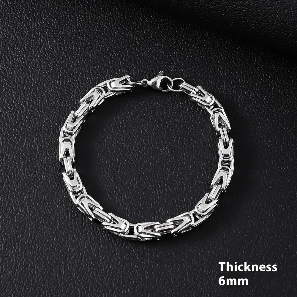 Bracciale da Uomo in Acciaio Inossidabile Semplice Prepotente Punk Alto Senso Cubano Acciaio al Titanio Bracciale Gioielli da Uomo