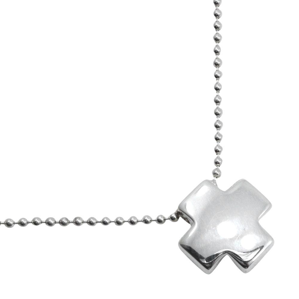 

TIFFANY&Co. Roman cross Necklace Ball chain Silver925 cross 13.4g Women Used