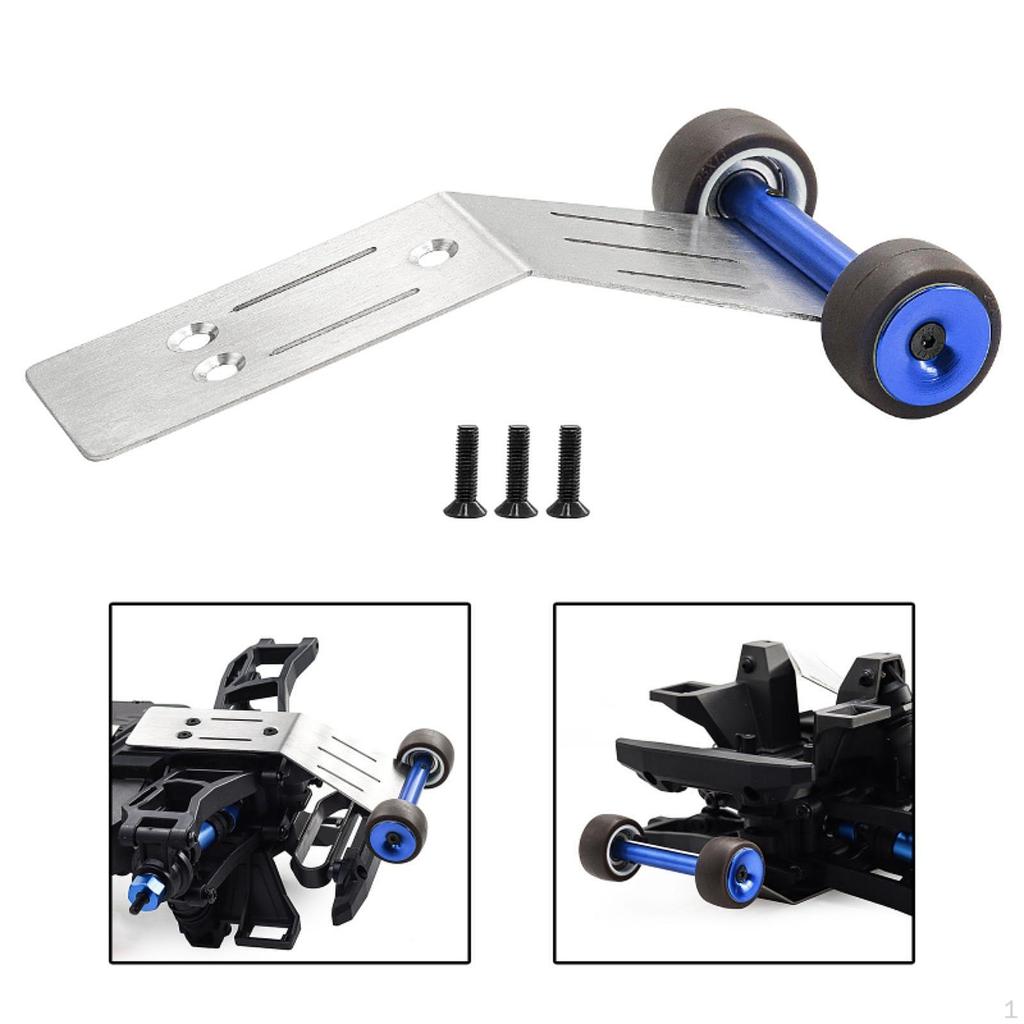 RC Wheelie Bar Heads Up Wheel Professional Easy To Install Part Upgrades for 1/10 DIY Accs