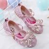 Girls' princess shoes, new spring and summer crystal shoes, little girls' flat shoes, fashionable children's leather shoes, soft-soled single shoes