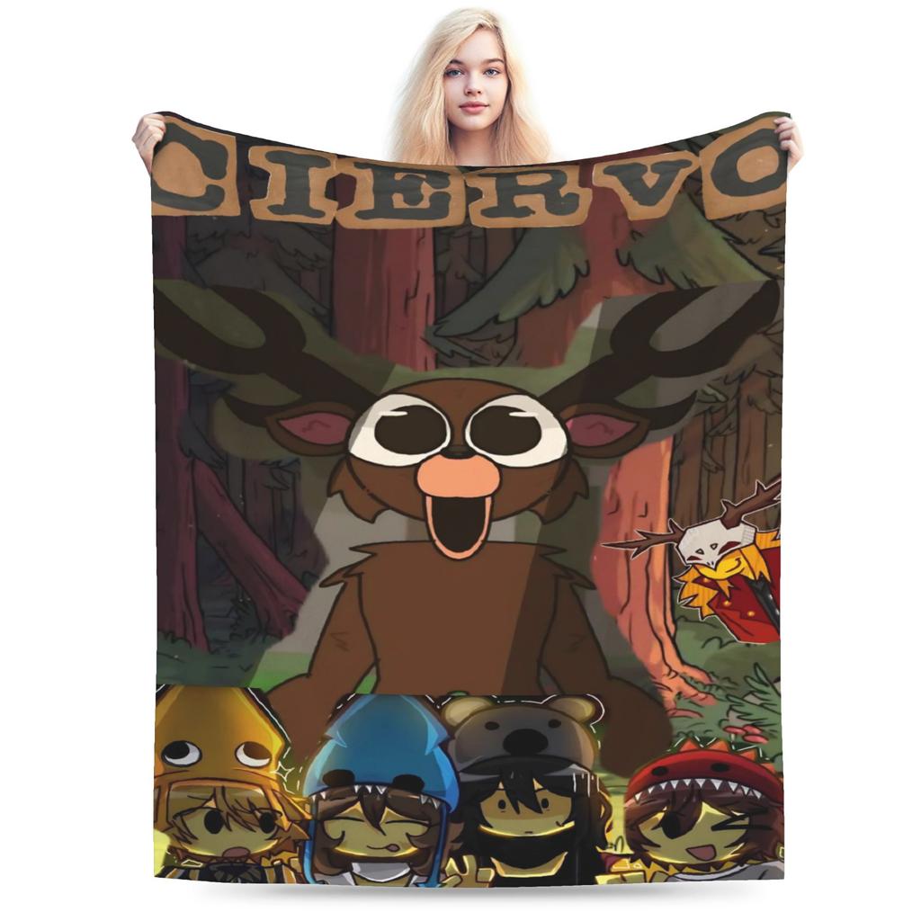 Custom 99 Nights In The Forest Blanket Survival Horror Games Plush Vintage Breathable Throw Blankets For Home Textile Decor