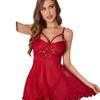 Christmas European and American new sexy mesh printing sexy underwear set