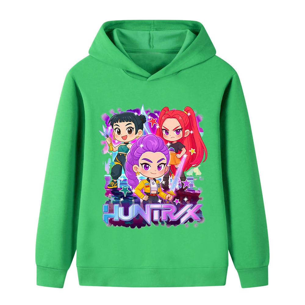 B1222 Kids Boys Girls Kpop Rumi Zoey Mira Print Long Sleeves Hoodie